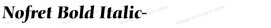 Nofret Bold Italic字体转换